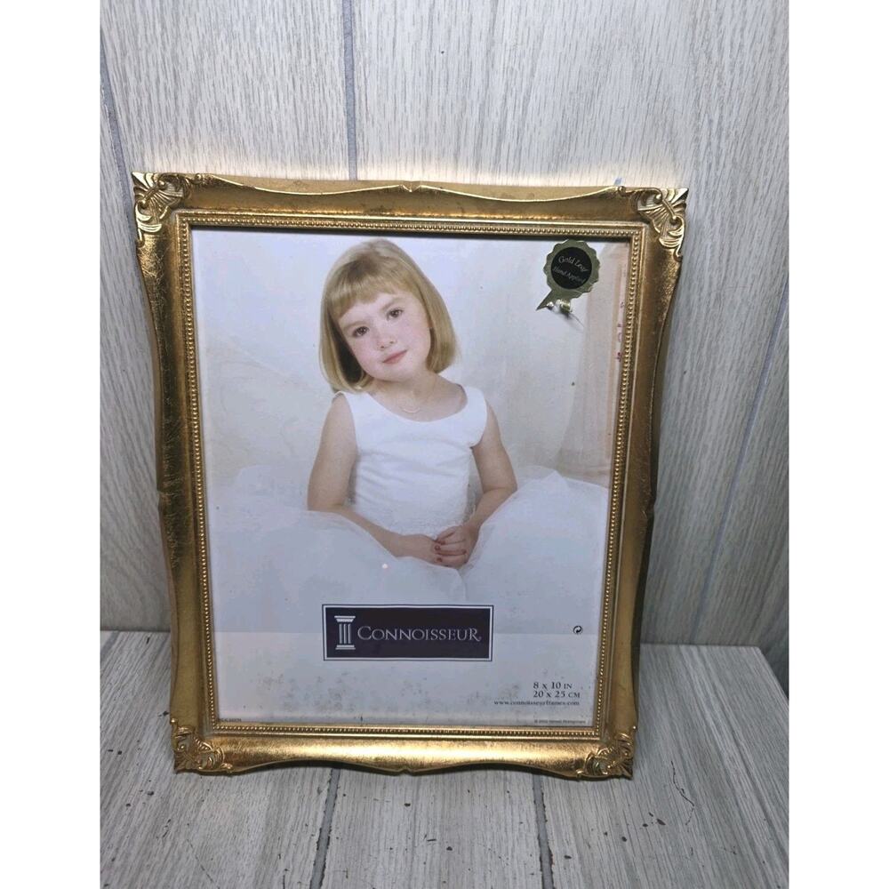 Vintage 2002 Connoisseur Hand Applied Gold Leaf 8x10 Picture Frame NEW